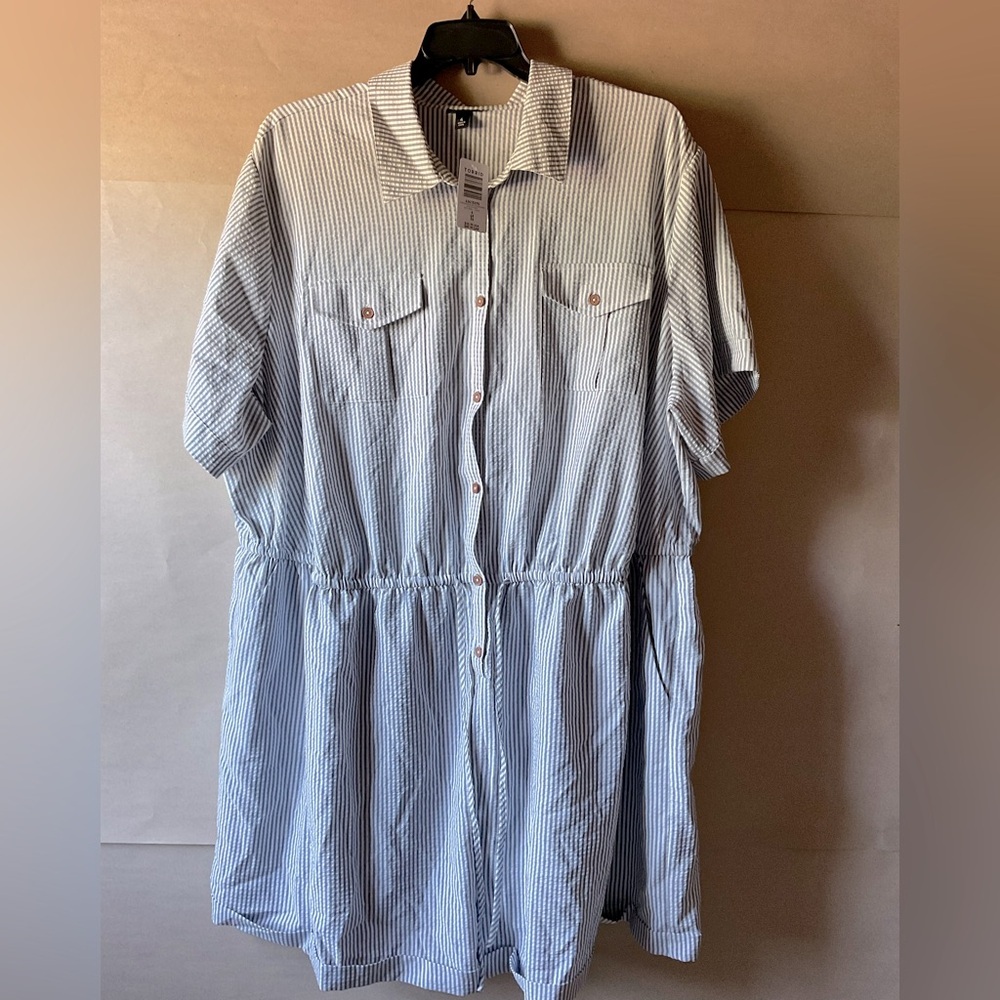 Torrid romper. NWT Blue and white. Size 4